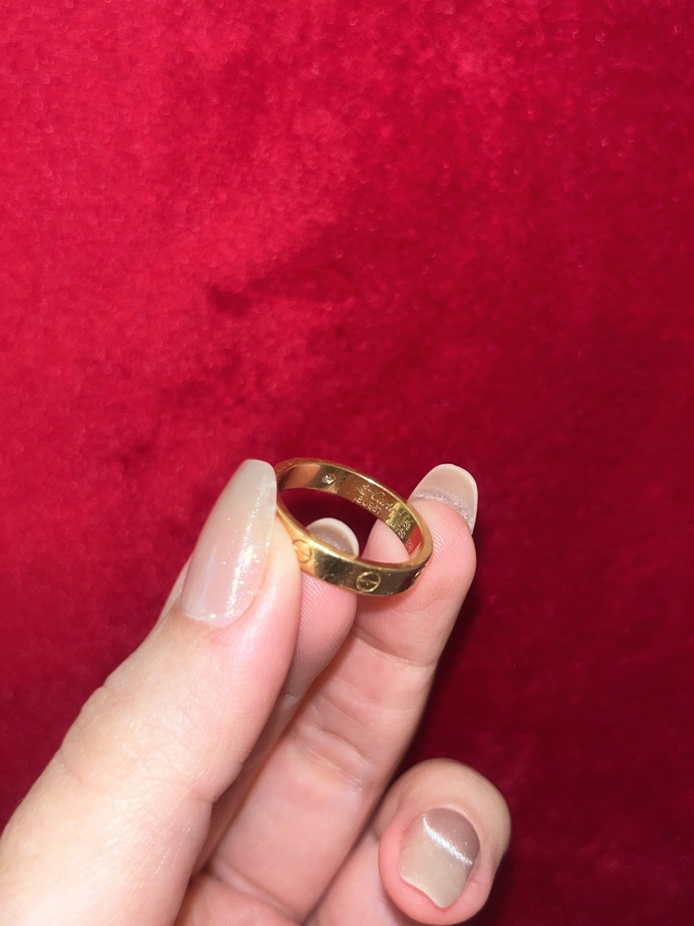 Cartier Rose Gold Love Ring with Single Diamond - Picture 8 of 8